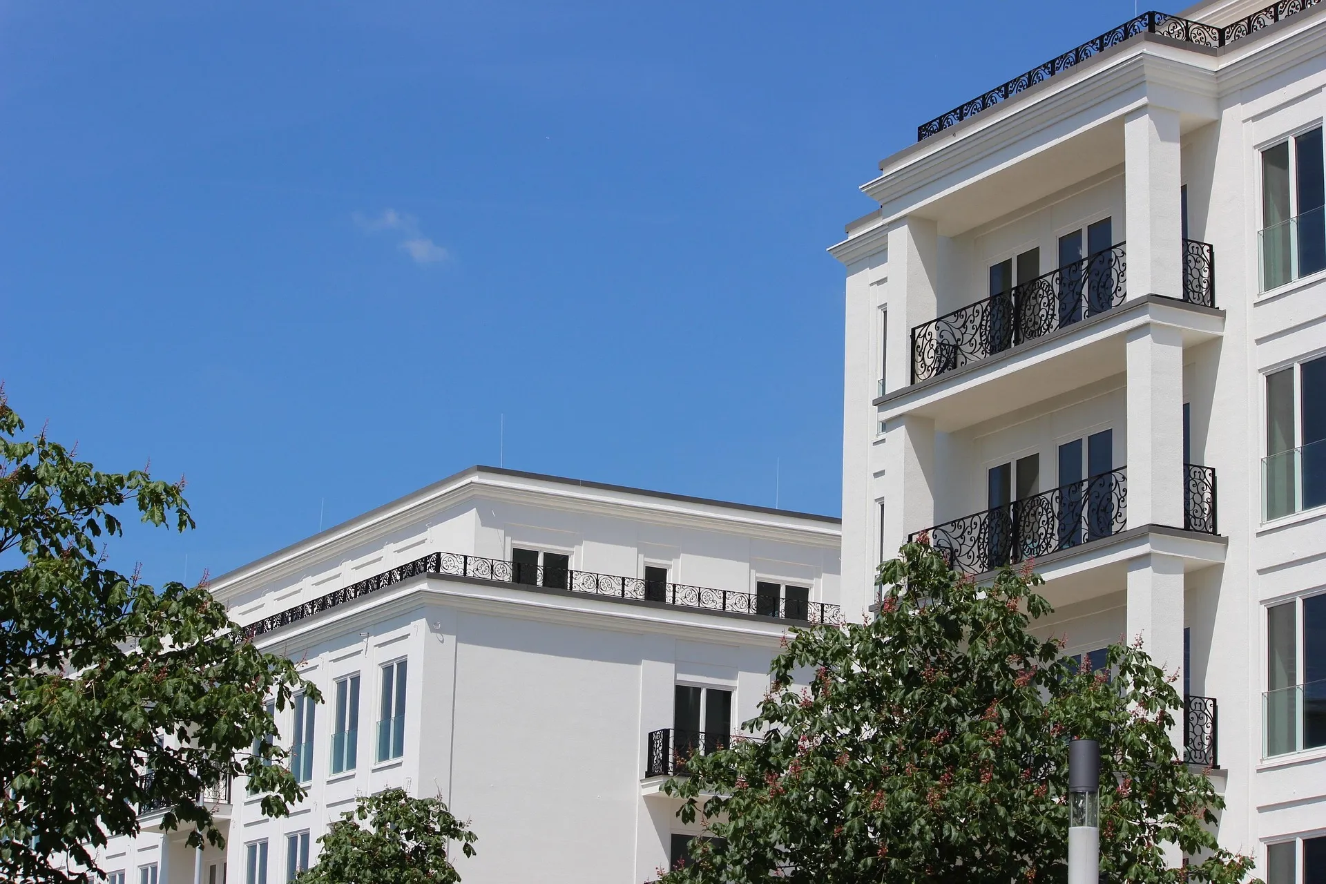 Town villa with balconies